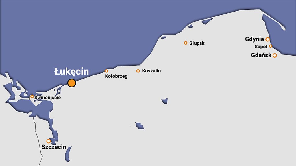 Map of the Łukęcin area